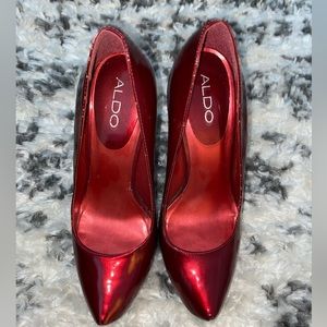 Candy Red Aldo 5 inch Heels Size 6